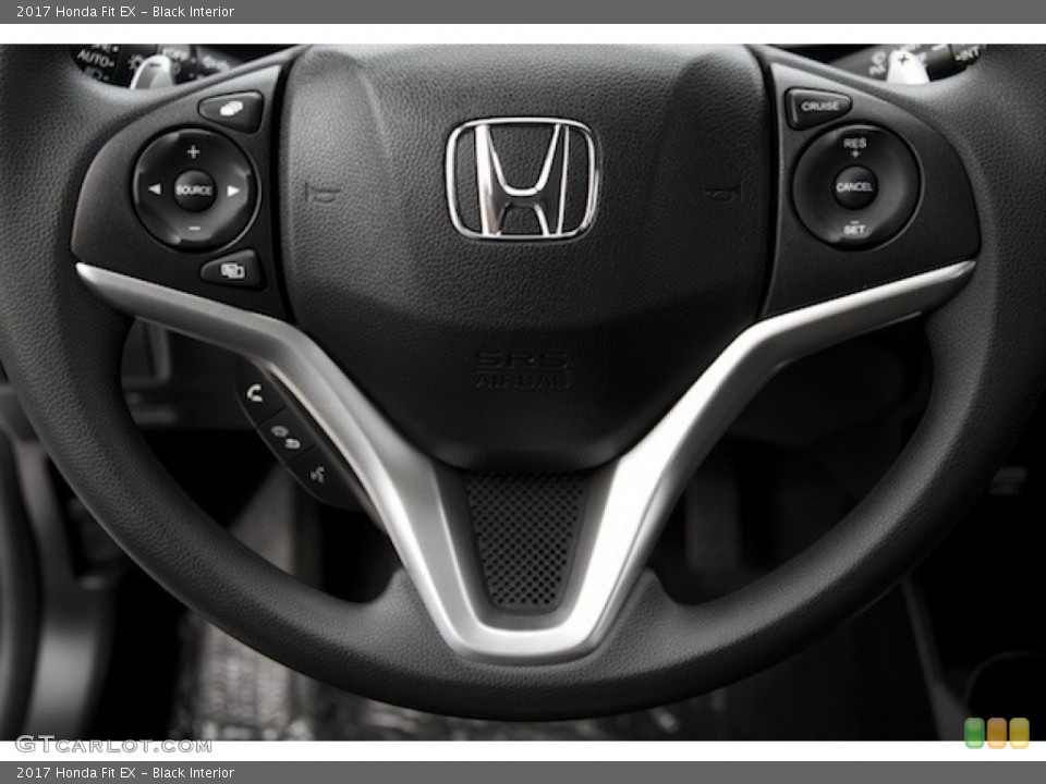 Black Interior Steering Wheel for the 2017 Honda Fit EX #117359042