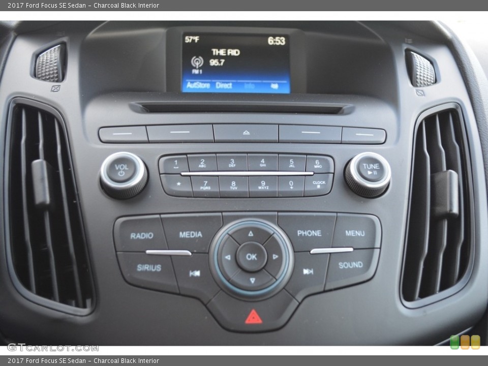 Charcoal Black Interior Controls for the 2017 Ford Focus SE Sedan #117368536