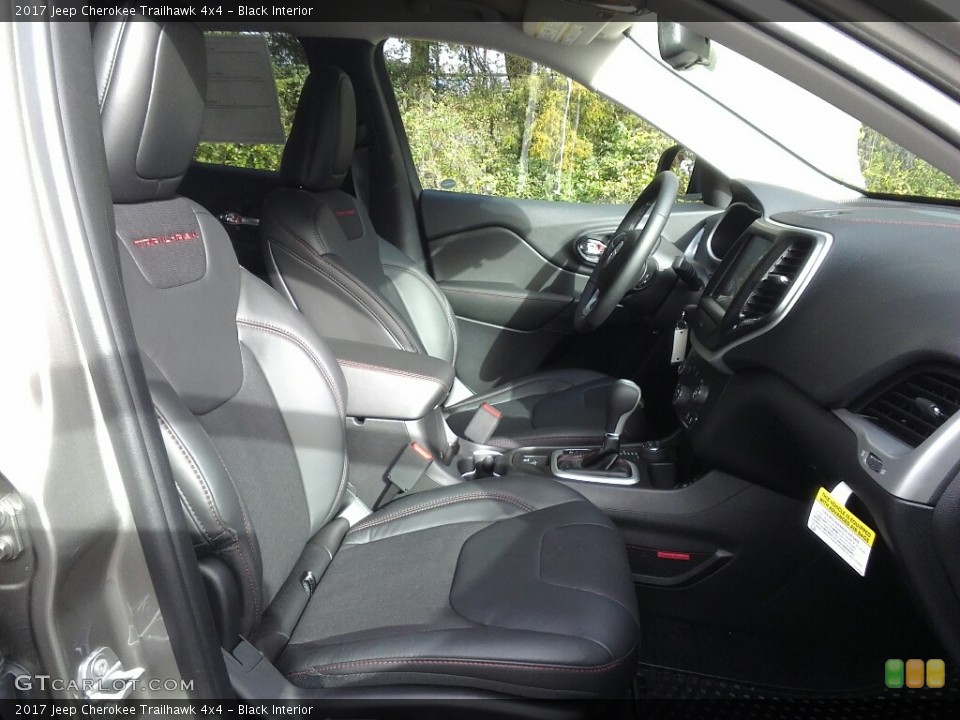 Black Interior Front Seat for the 2017 Jeep Cherokee Trailhawk 4x4 #117377386