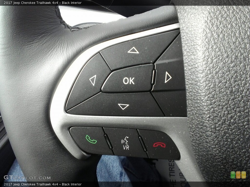Black Interior Controls for the 2017 Jeep Cherokee Trailhawk 4x4 #117377596