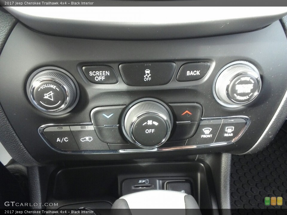 Black Interior Controls for the 2017 Jeep Cherokee Trailhawk 4x4 #117377695