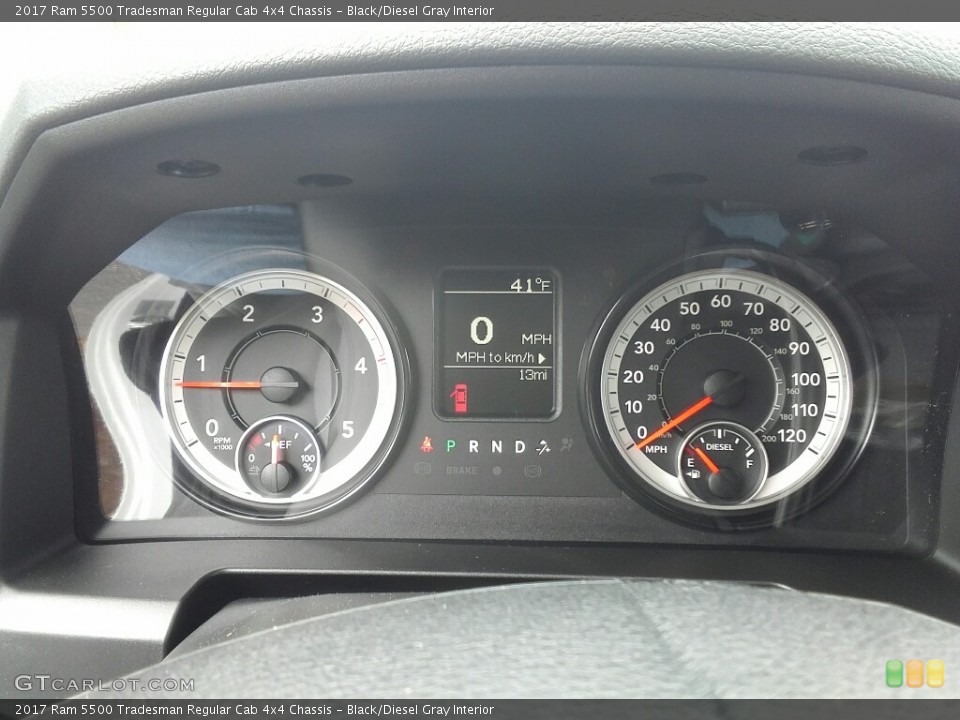 Black/Diesel Gray Interior Gauges for the 2017 Ram 5500 Tradesman Regular Cab 4x4 Chassis #117383983