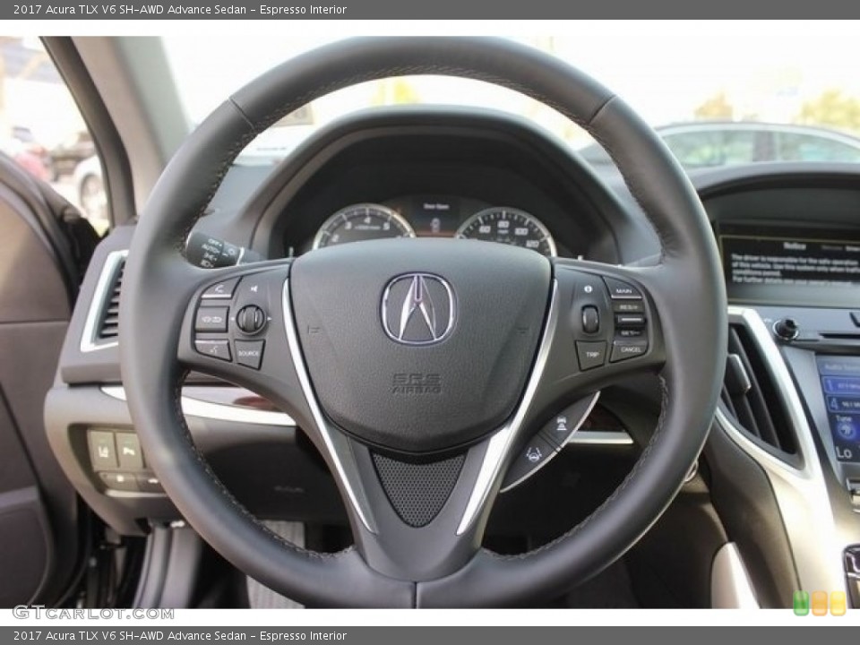 Espresso Interior Steering Wheel for the 2017 Acura TLX V6 SH-AWD Advance Sedan #117390406