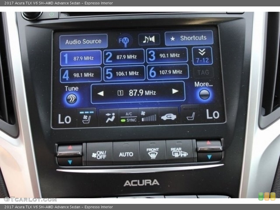 Espresso Interior Audio System for the 2017 Acura TLX V6 SH-AWD Advance Sedan #117390415