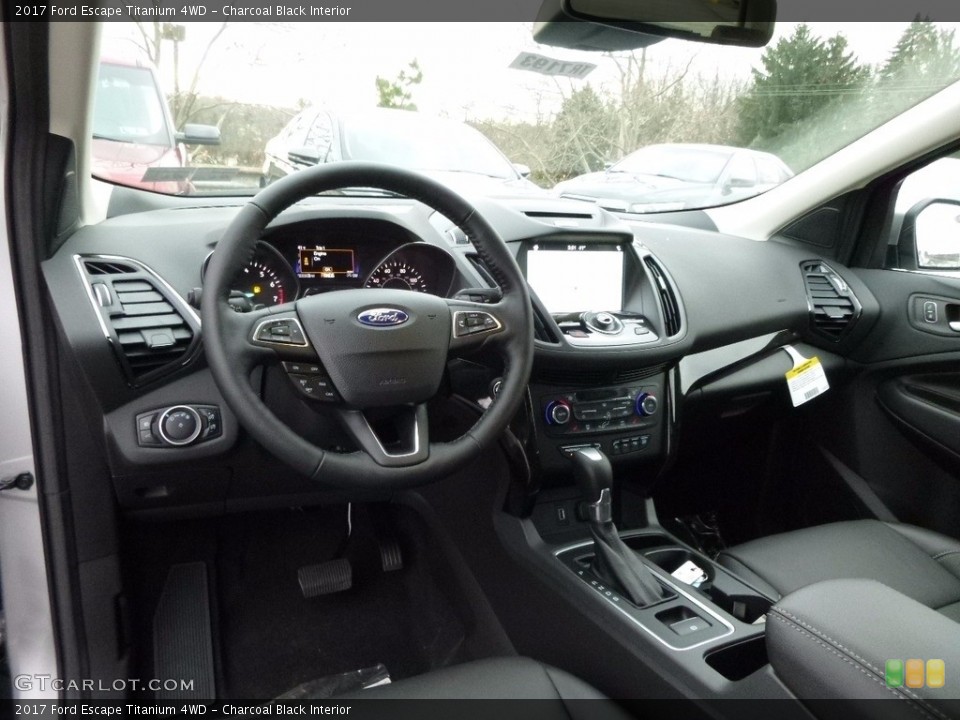 Charcoal Black Interior Photo for the 2017 Ford Escape Titanium 4WD #117391847