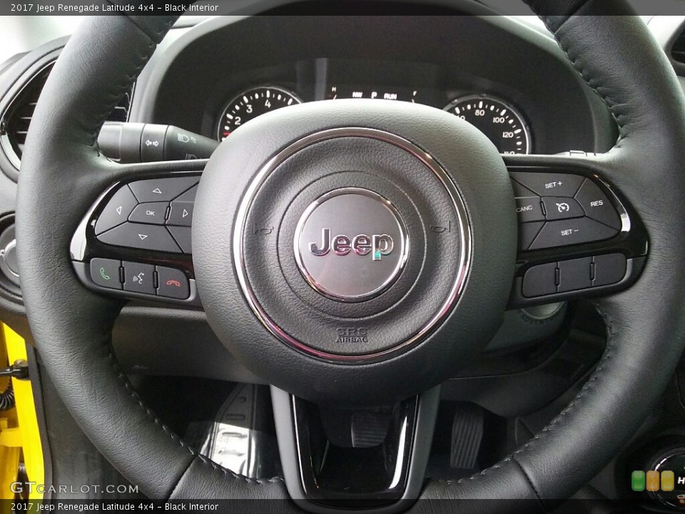 Black Interior Steering Wheel for the 2017 Jeep Renegade Latitude 4x4 #117396035