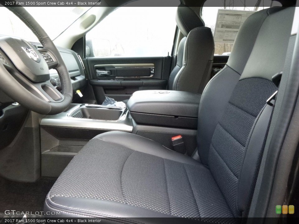 Black Interior Front Seat for the 2017 Ram 1500 Sport Crew Cab 4x4 #117396509