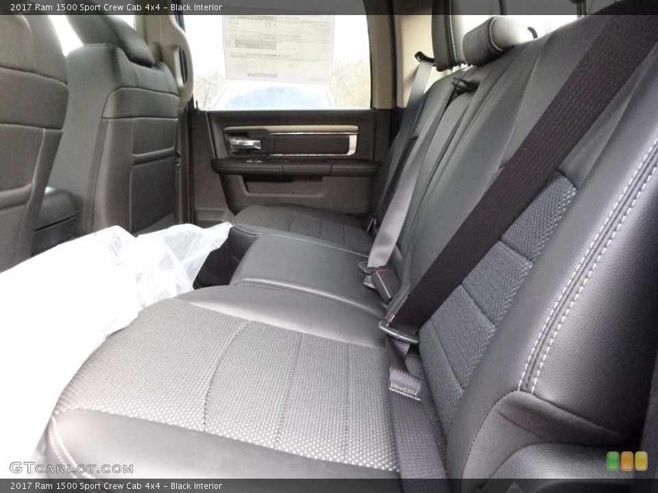Black Interior Rear Seat for the 2017 Ram 1500 Sport Crew Cab 4x4 #117396542