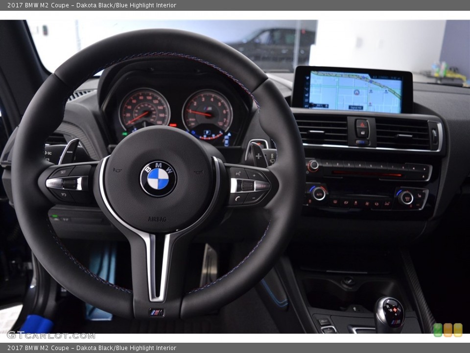 Dakota Black/Blue Highlight Interior Dashboard for the 2017 BMW M2 Coupe #117403280