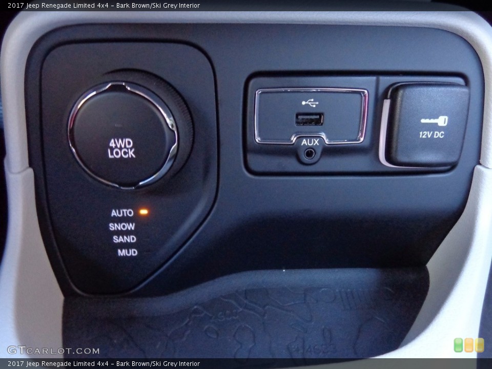 Bark Brown/Ski Grey Interior Controls for the 2017 Jeep Renegade Limited 4x4 #117419705