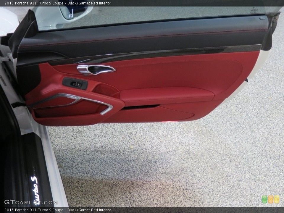 Black/Garnet Red Interior Door Panel for the 2015 Porsche 911 Turbo S Coupe #117422287