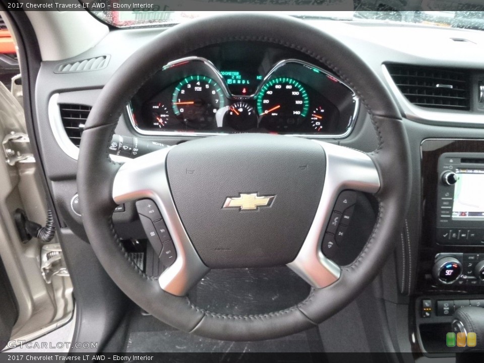 Ebony Interior Steering Wheel for the 2017 Chevrolet Traverse LT AWD #117425054