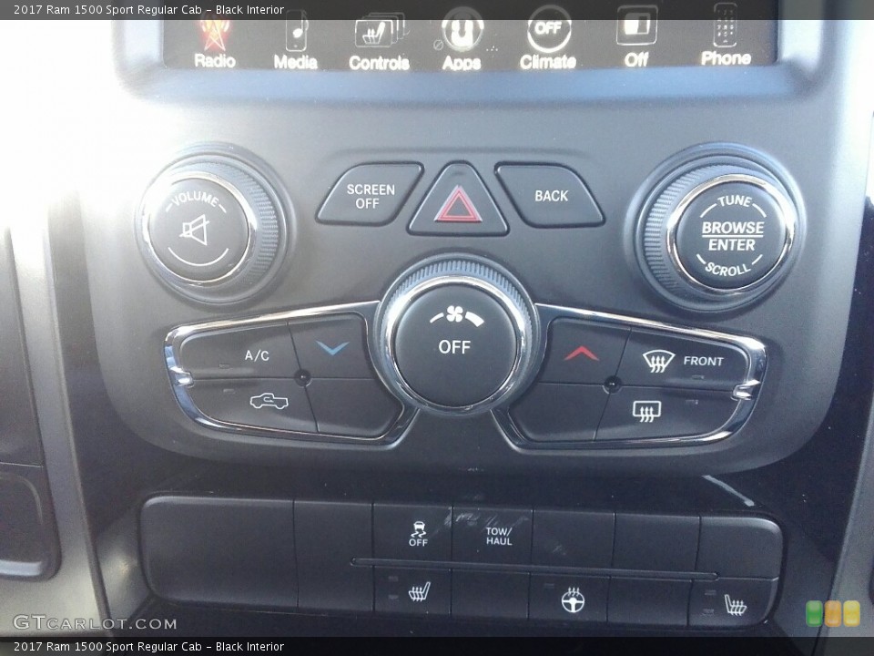 Black Interior Controls for the 2017 Ram 1500 Sport Regular Cab #117426536