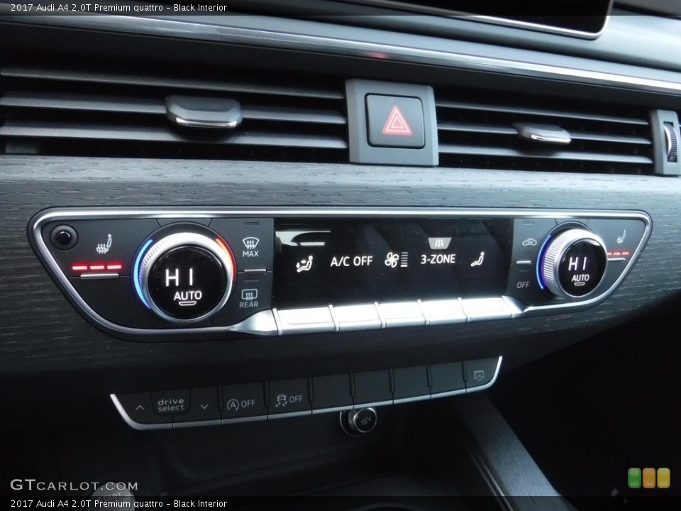 Black Interior Controls for the 2017 Audi A4 2.0T Premium quattro #117430100