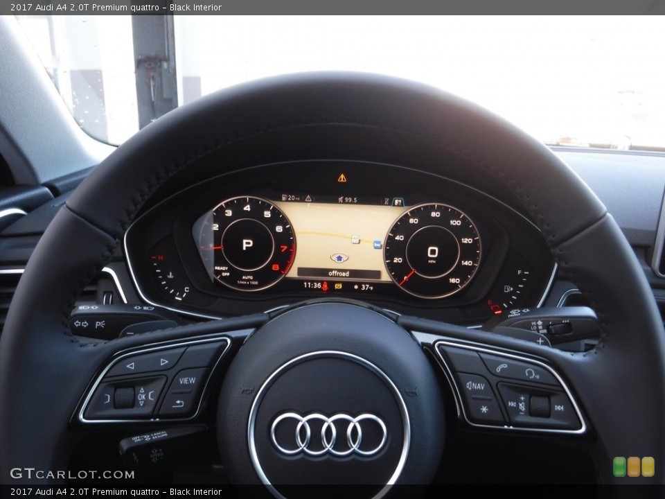 Black Interior Steering Wheel for the 2017 Audi A4 2.0T Premium quattro #117430151