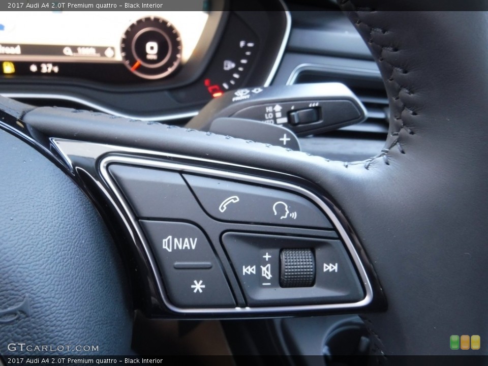 Black Interior Controls for the 2017 Audi A4 2.0T Premium quattro #117430190
