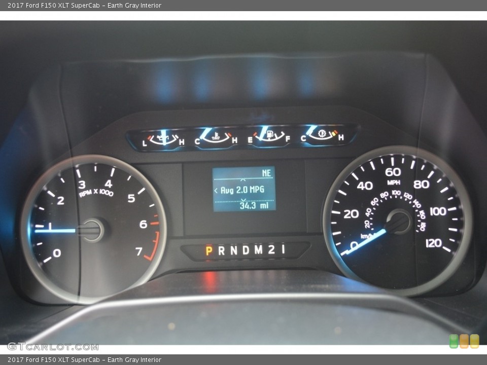 Earth Gray Interior Gauges for the 2017 Ford F150 XLT SuperCab #117440325