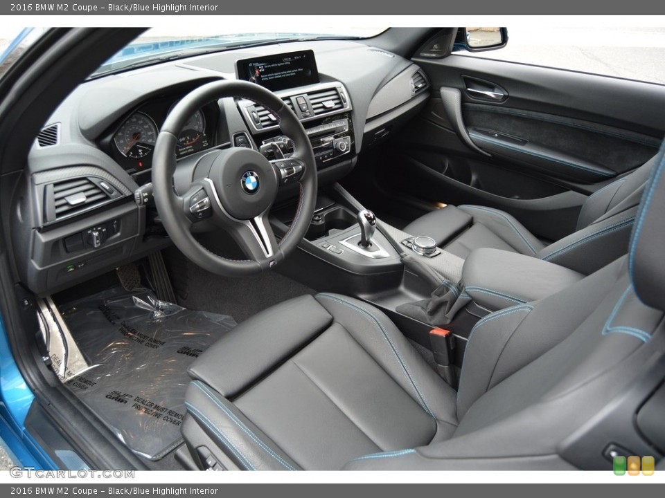 Black/Blue Highlight Interior Photo for the 2016 BMW M2 Coupe #117445815