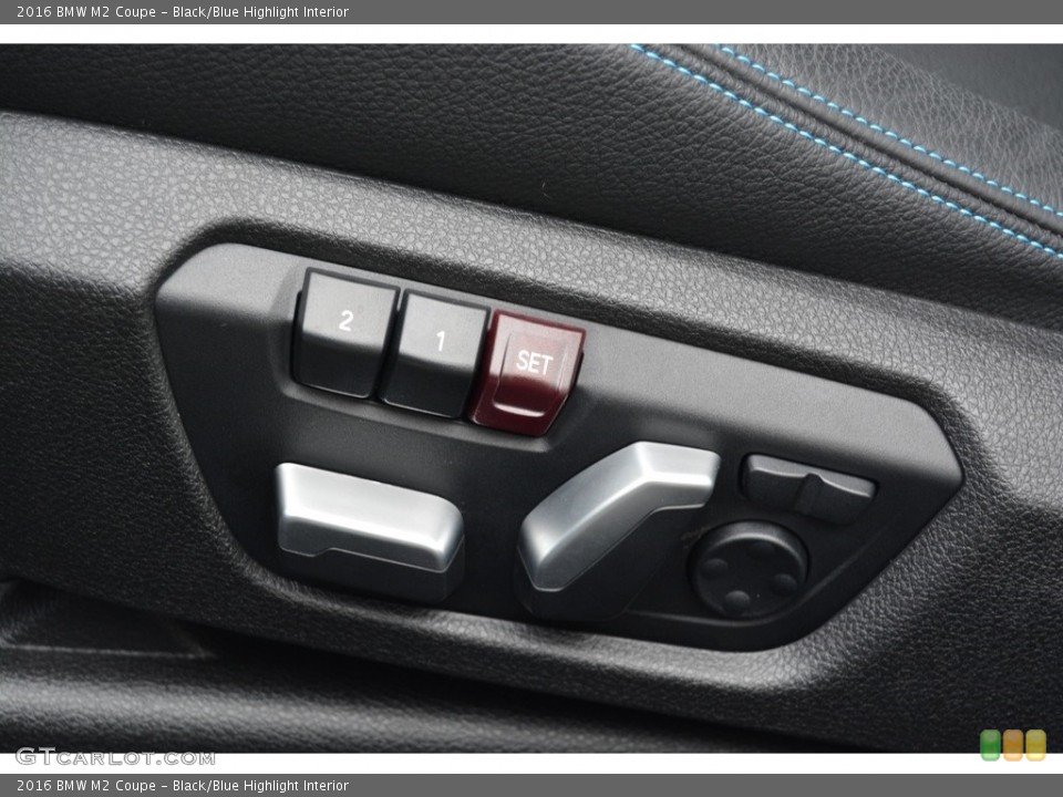 Black/Blue Highlight Interior Controls for the 2016 BMW M2 Coupe #117445860