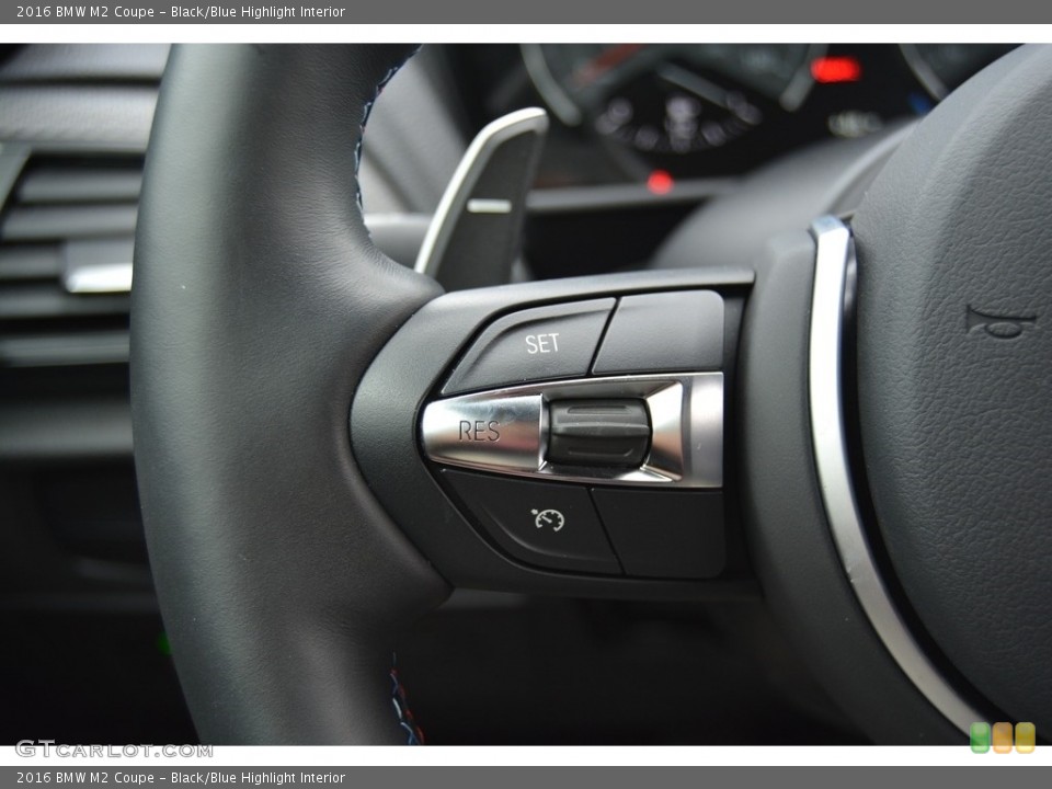 Black/Blue Highlight Interior Controls for the 2016 BMW M2 Coupe #117445989
