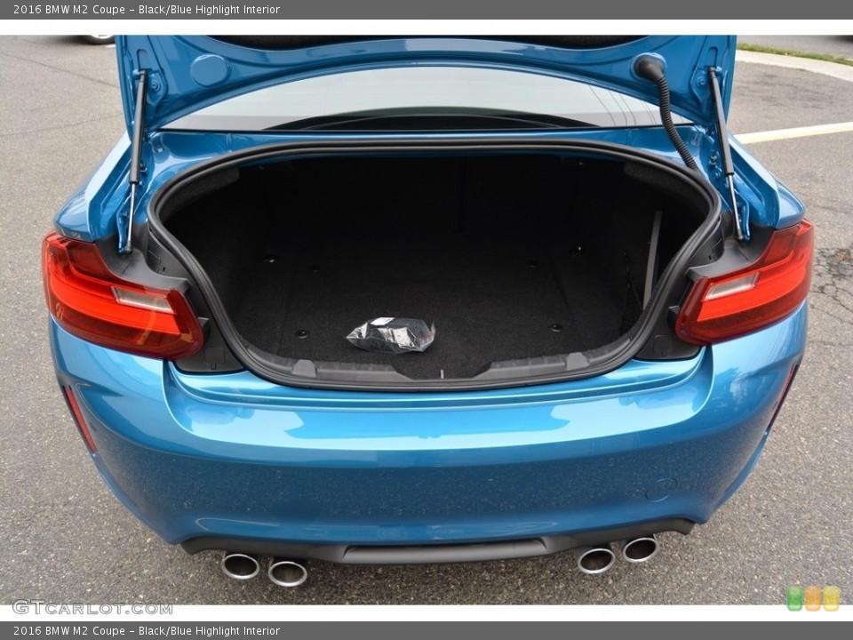 Black/Blue Highlight Interior Trunk for the 2016 BMW M2 Coupe #117446064