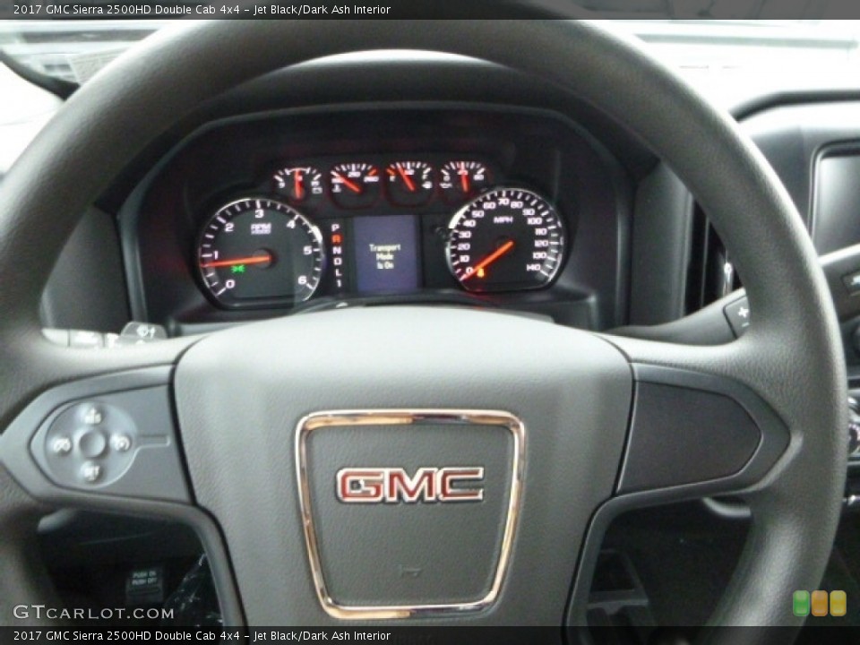 Jet Black/Dark Ash Interior Steering Wheel for the 2017 GMC Sierra 2500HD Double Cab 4x4 #117453564