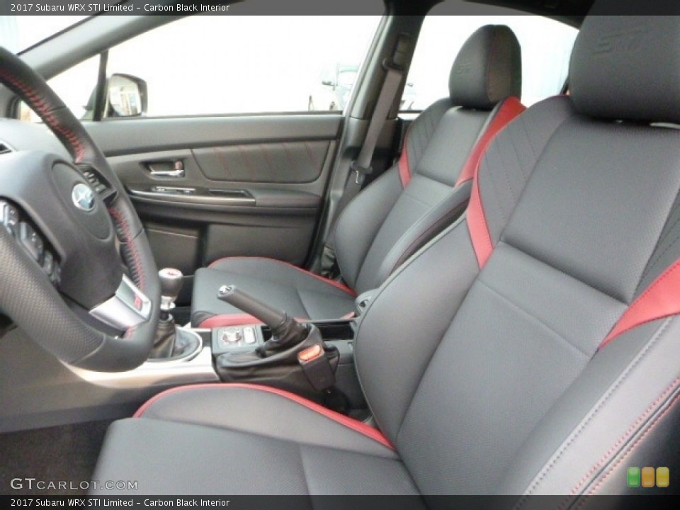 Carbon Black Interior Front Seat for the 2017 Subaru WRX STI Limited #117476540