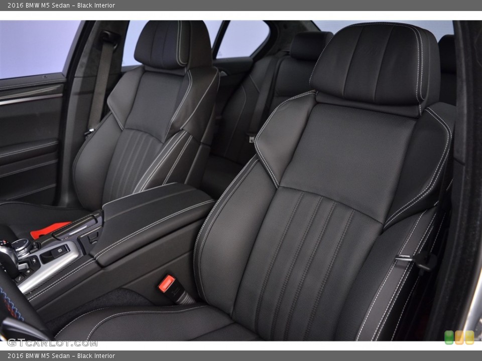 Black Interior Front Seat for the 2016 BMW M5 Sedan #117476636