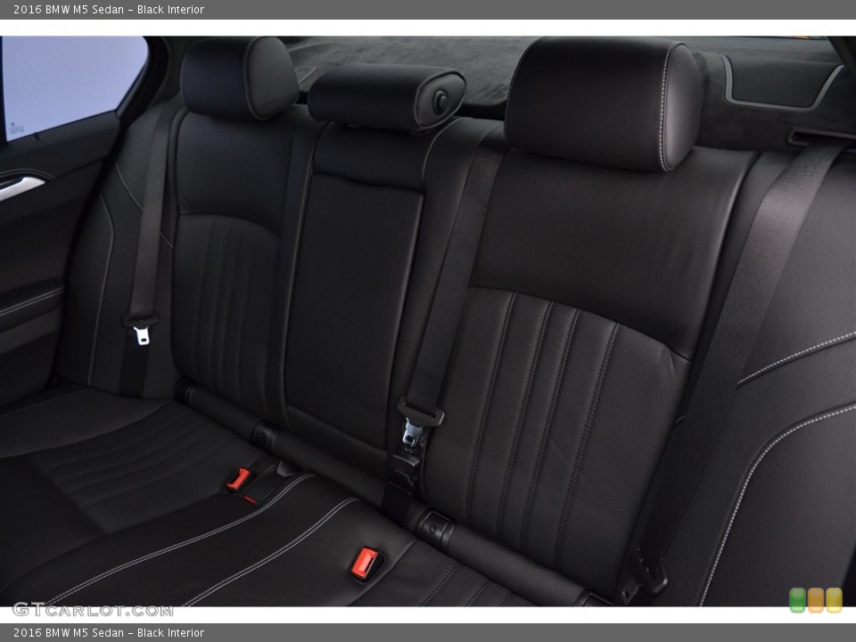 Black Interior Rear Seat for the 2016 BMW M5 Sedan #117476657