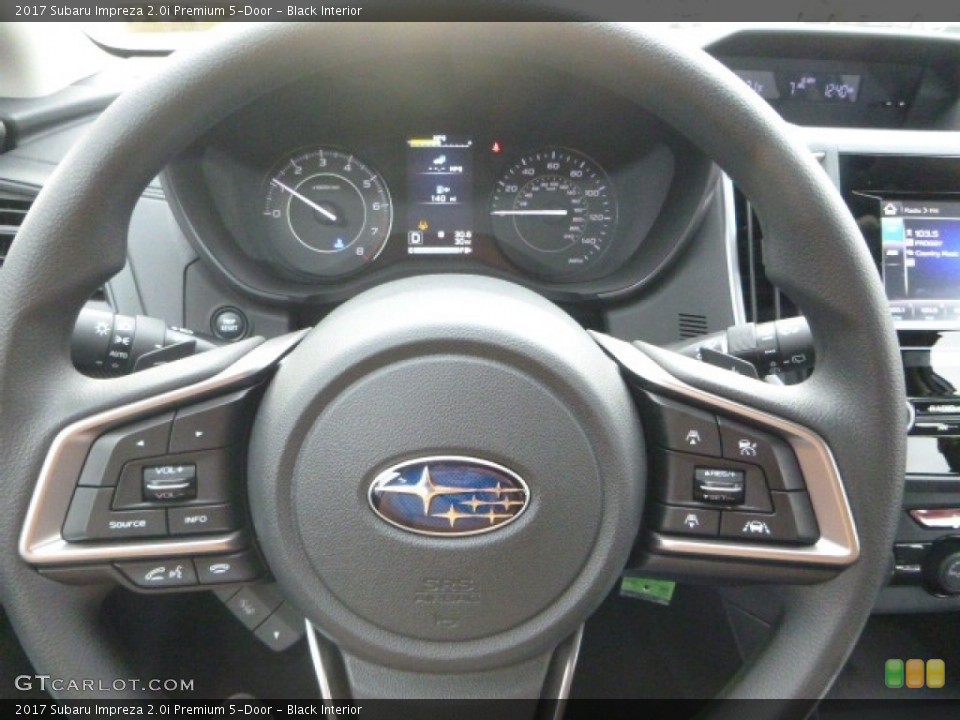 Black Interior Steering Wheel for the 2017 Subaru Impreza 2.0i Premium 5-Door #117477086