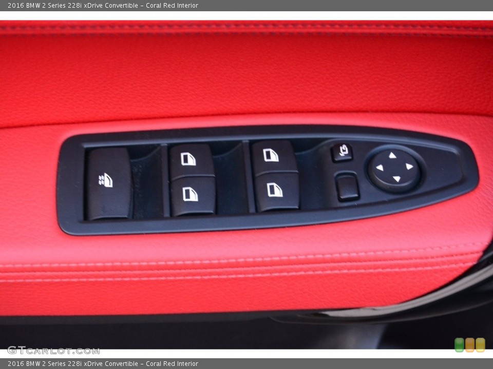 Coral Red Interior Controls for the 2016 BMW 2 Series 228i xDrive Convertible #117479339