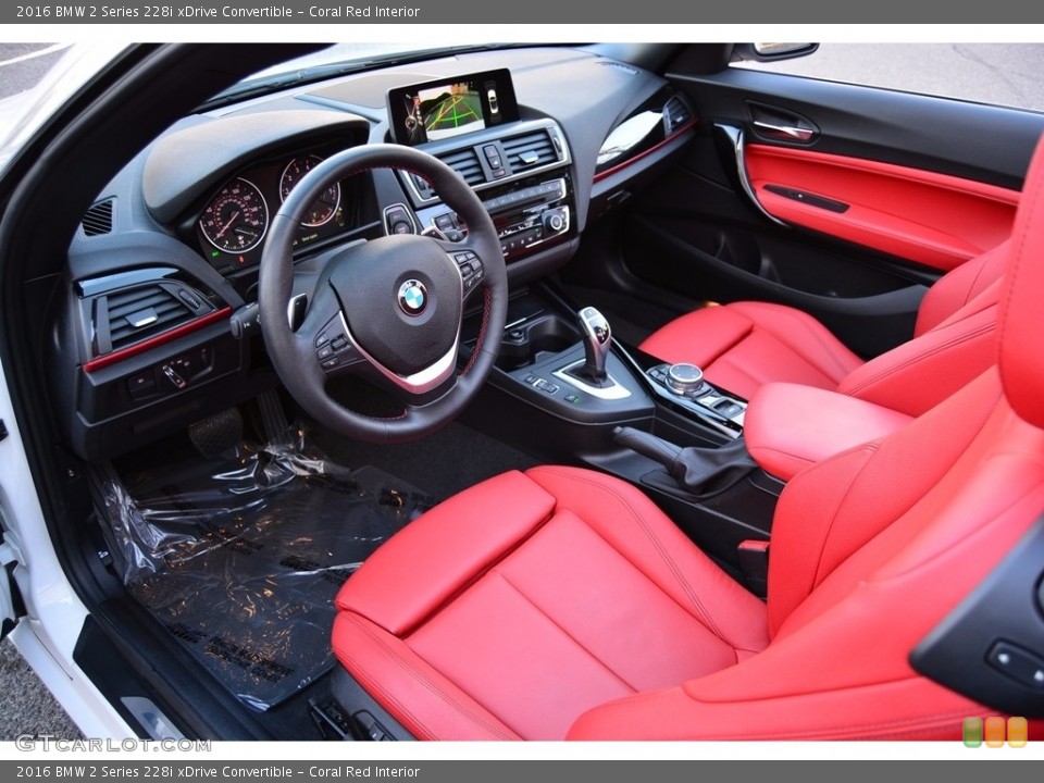 Coral Red Interior Photo for the 2016 BMW 2 Series 228i xDrive Convertible #117479360