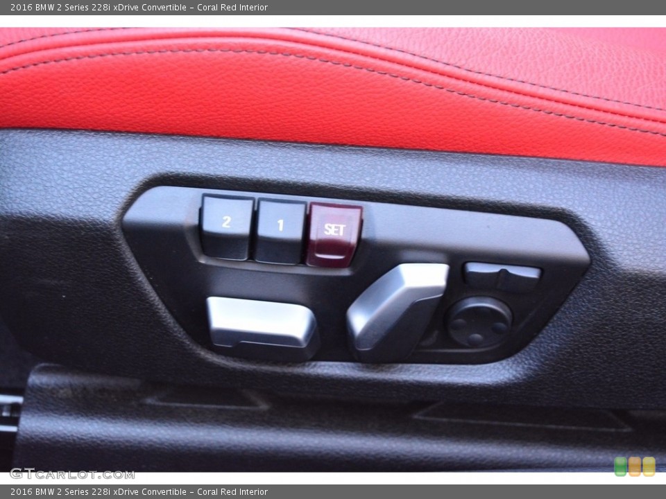 Coral Red Interior Controls for the 2016 BMW 2 Series 228i xDrive Convertible #117479420