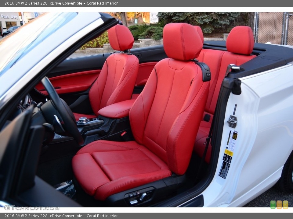Coral Red Interior Front Seat for the 2016 BMW 2 Series 228i xDrive Convertible #117479444