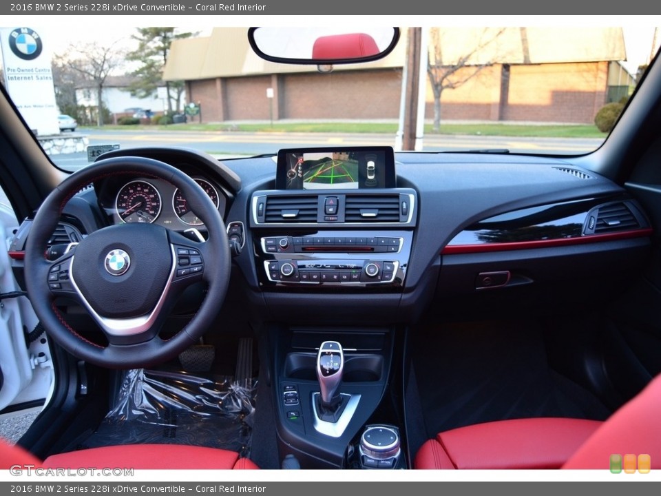 Coral Red Interior Dashboard for the 2016 BMW 2 Series 228i xDrive Convertible #117479462