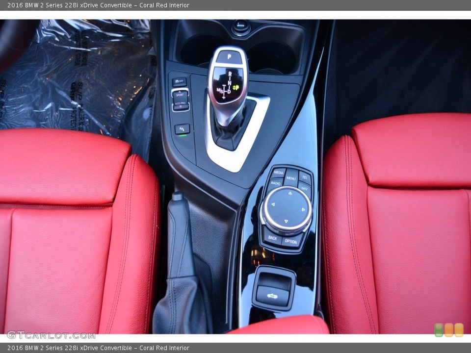 Coral Red Interior Transmission for the 2016 BMW 2 Series 228i xDrive Convertible #117479516