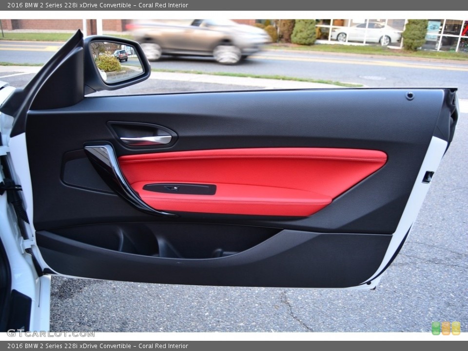 Coral Red Interior Door Panel for the 2016 BMW 2 Series 228i xDrive Convertible #117479693