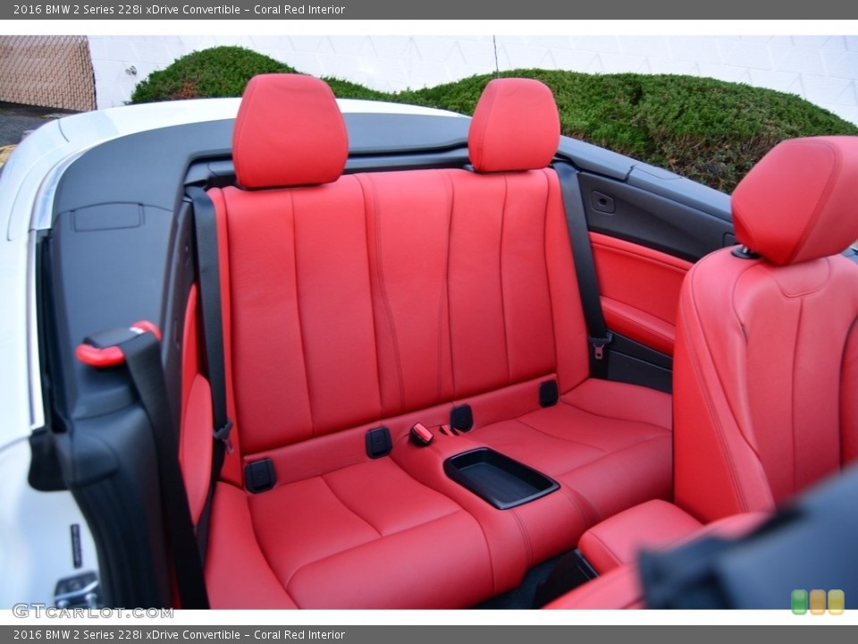 Coral Red Interior Rear Seat for the 2016 BMW 2 Series 228i xDrive Convertible #117479720