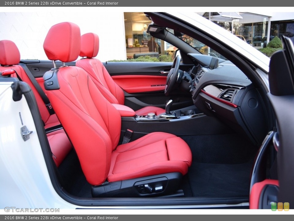 Coral Red Interior Front Seat for the 2016 BMW 2 Series 228i xDrive Convertible #117479765