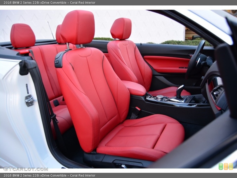 Coral Red Interior Front Seat for the 2016 BMW 2 Series 228i xDrive Convertible #117479780