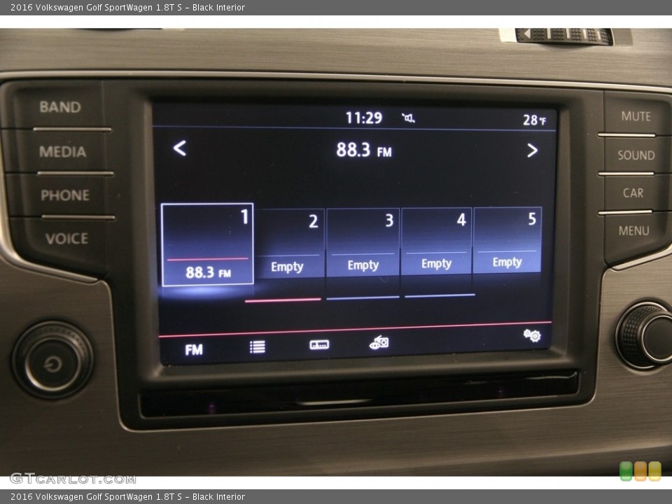 Black Interior Controls for the 2016 Volkswagen Golf SportWagen 1.8T S #117484430