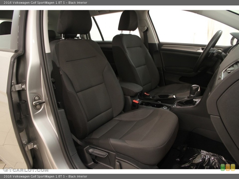 Black Interior Front Seat for the 2016 Volkswagen Golf SportWagen 1.8T S #117484487