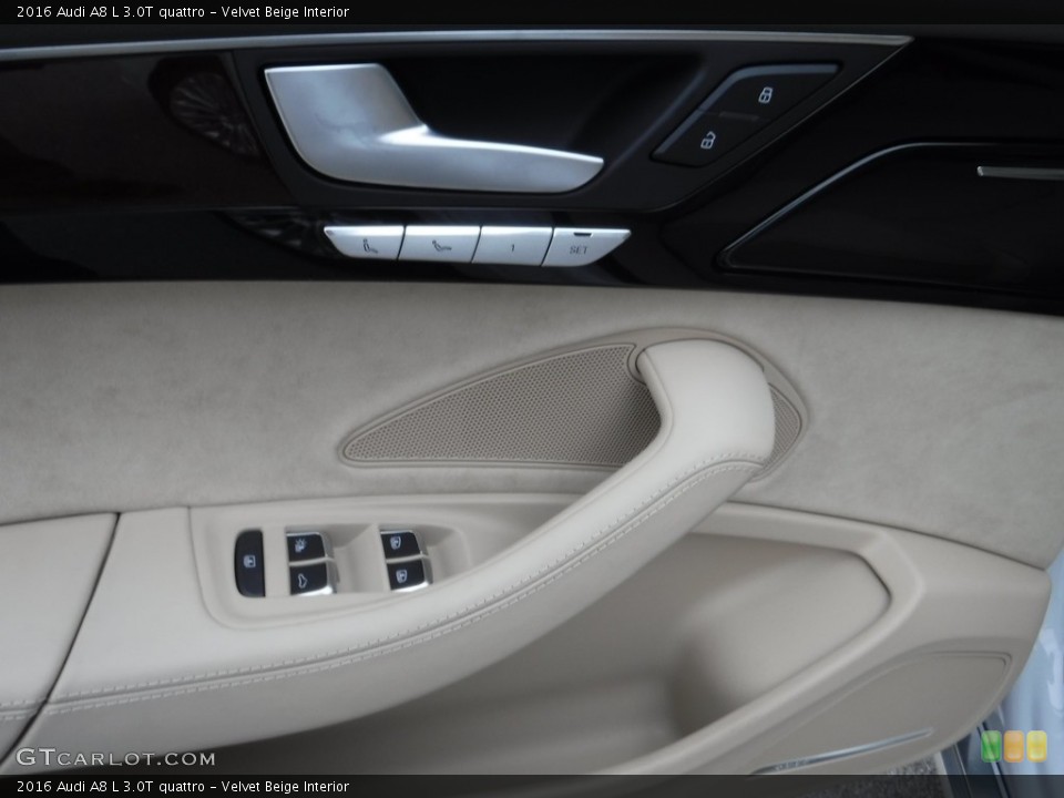 Velvet Beige Interior Door Panel for the 2016 Audi A8 L 3.0T quattro #117487142