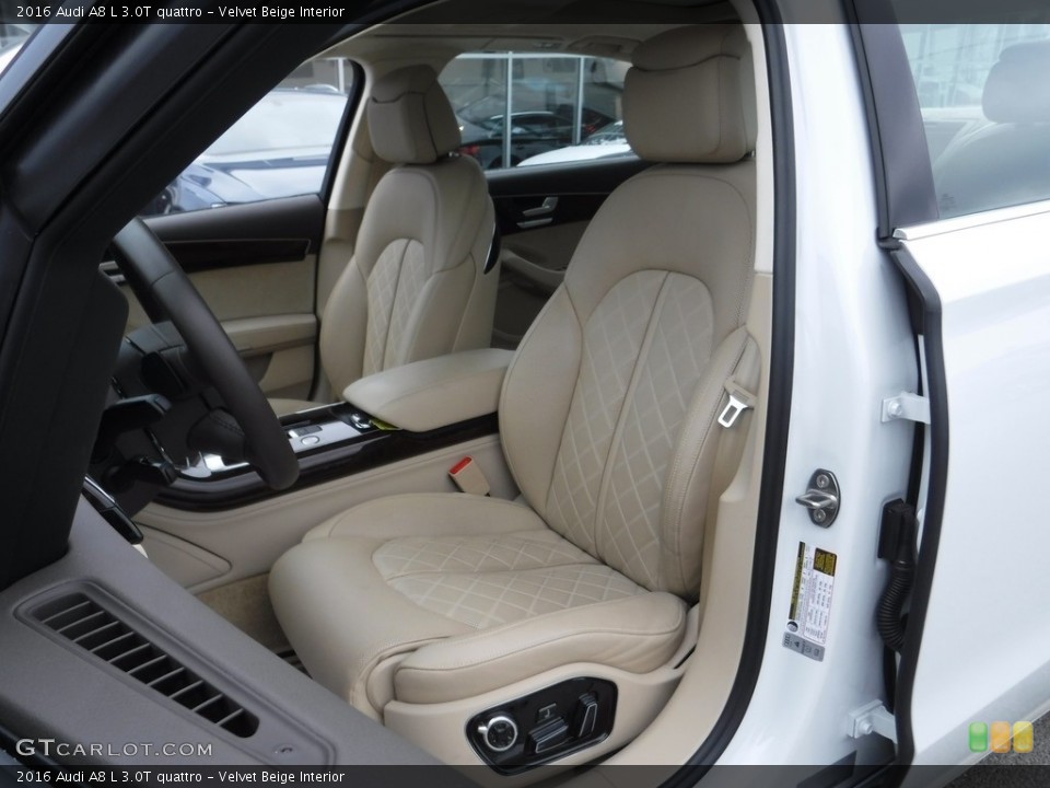 Velvet Beige Interior Front Seat for the 2016 Audi A8 L 3.0T quattro #117487231