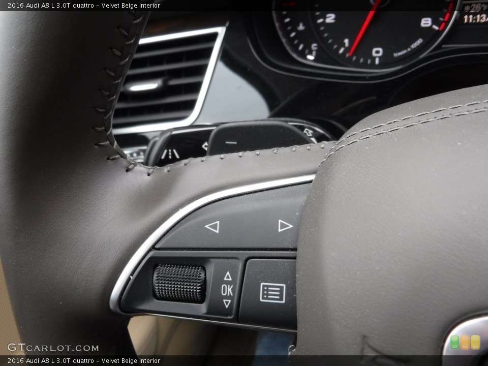 Velvet Beige Interior Controls for the 2016 Audi A8 L 3.0T quattro #117487376