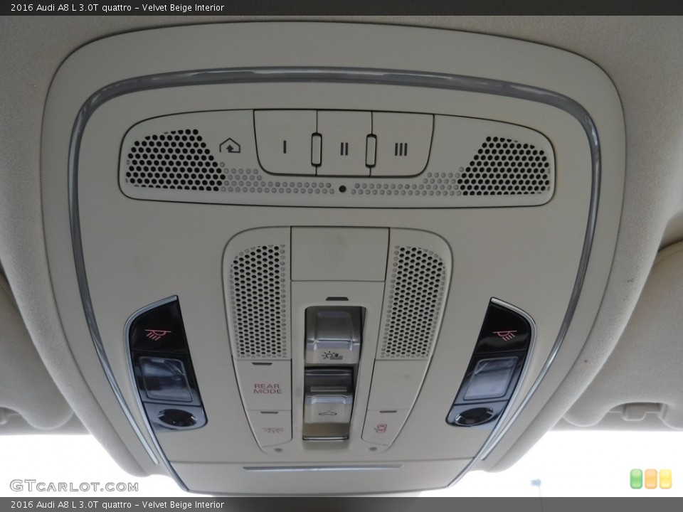 Velvet Beige Interior Controls for the 2016 Audi A8 L 3.0T quattro #117487394