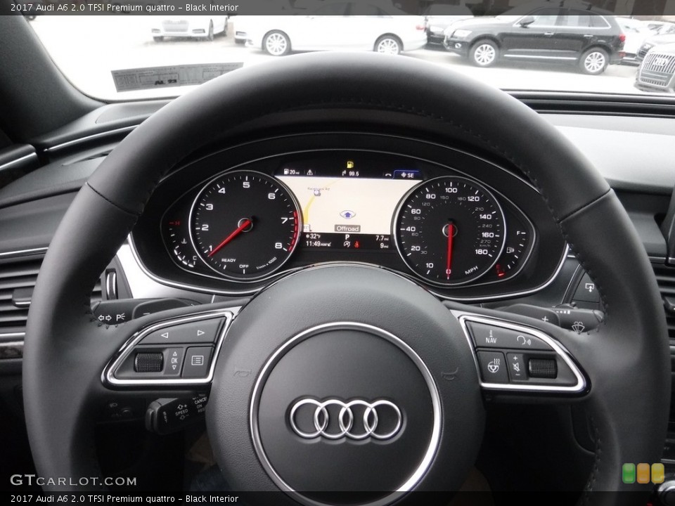 Black Interior Steering Wheel for the 2017 Audi A6 2.0 TFSI Premium quattro #117489566