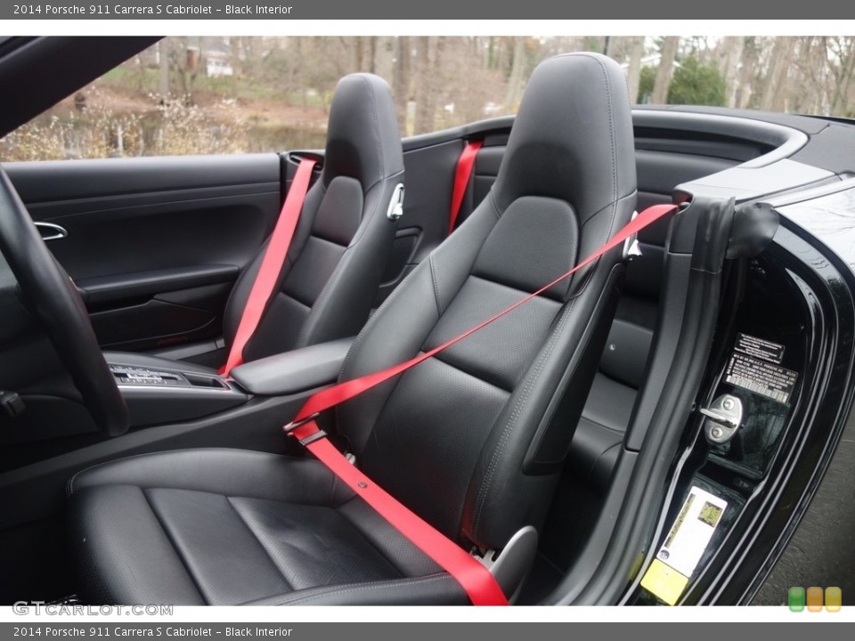 Black Interior Front Seat for the 2014 Porsche 911 Carrera S Cabriolet #117501247