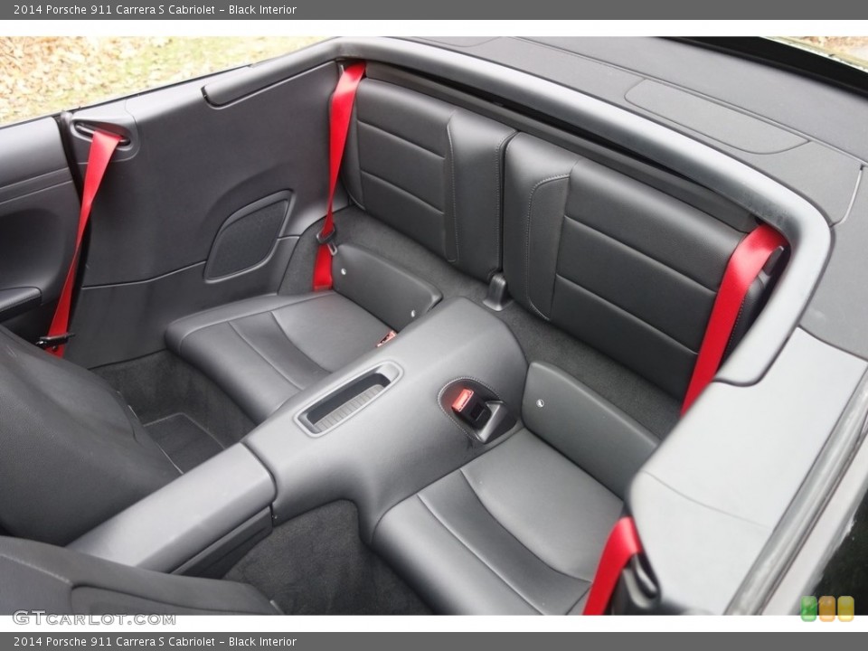 Black Interior Rear Seat for the 2014 Porsche 911 Carrera S Cabriolet #117501346