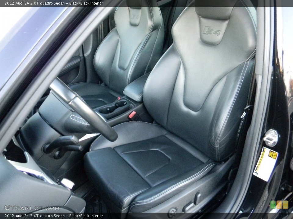 Black/Black Interior Front Seat for the 2012 Audi S4 3.0T quattro Sedan #117510244